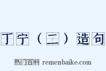 丁宁（二）造句是什么意思的图片